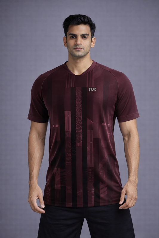Maroon Performance T-Shirt for Men