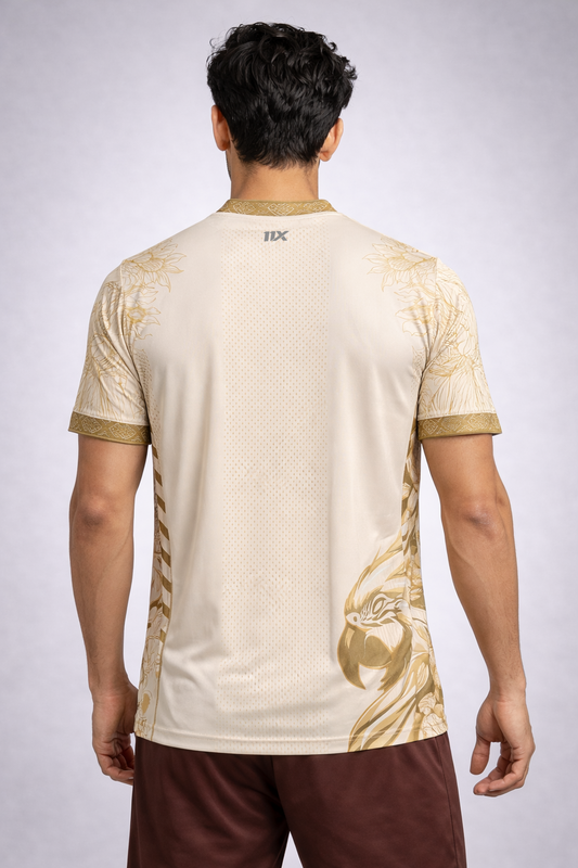 Premium Beige V-Neck Sports T-Shirt for Men