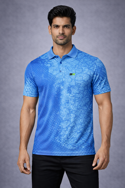 Blue Performance Polo T-Shirt