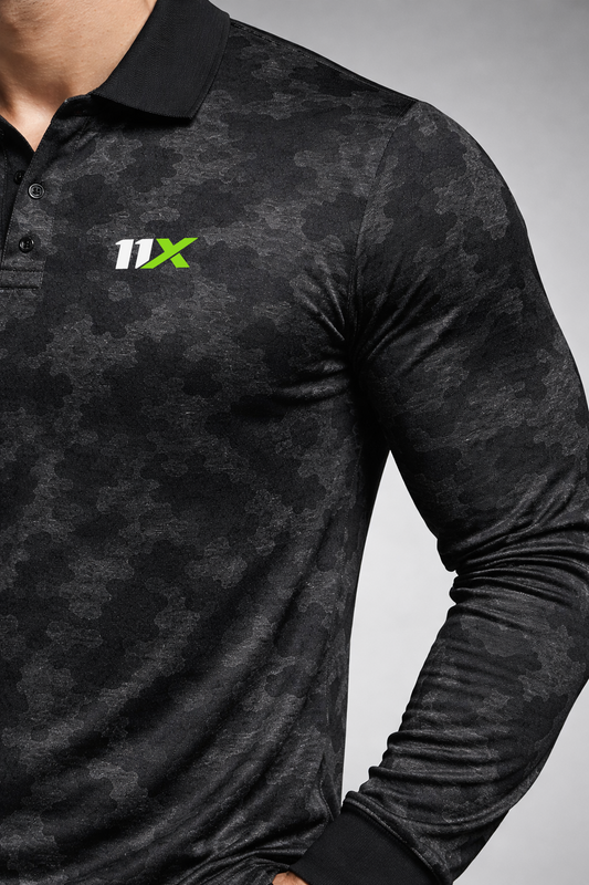 Men's Long Sleeve Performance Polo T-Shirt