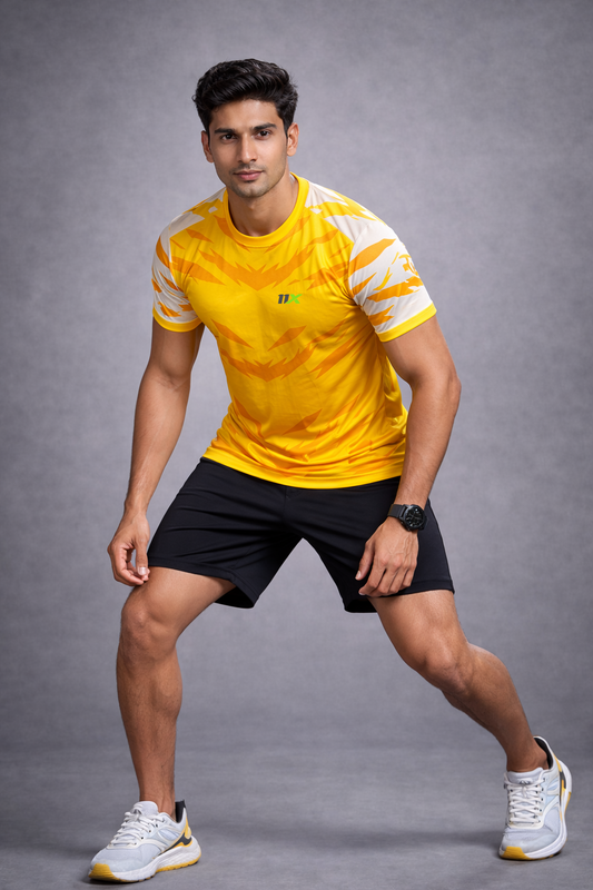 Men’s Yellow Performance Activewear T-Shirt